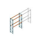 Beginsectie Nedcon Palletstelling 4500x3600x1100mm hxbxd CC15050/1006820 2niveaus 3850kg/niv