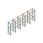 Voordeelrij Nedcon Palletstelling 4500x9725x1100mm hxbxd CC09040/1006820 5secties 2niveaus 2750kg/niv