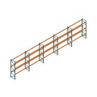 Voordeelrij Nedcon Palletstelling 4500x18600x1100mm hxbxd CC15050/1006820 5secties 3niveaus 3300kg/niv