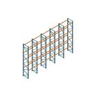 Voordeelrij Nedcon Palletstelling 6000x9725x1100mm hxbxd CC09040/1006820 5secties 4niveaus 2150kg/niv
