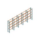 Voordeelrij Nedcon Palletstelling 6000x14100x1100mm hxbxd CC13040/1006820 5secties 4niveaus 2650kg/niv