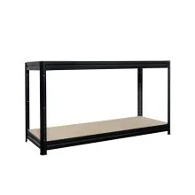 Werkbank Pro 2niv 600kg zwart 870x1600x600 mm (hxbxd)