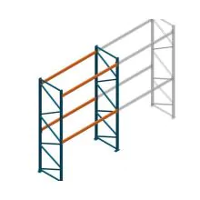 Beginsectie deels gebruikte Nedcon PR palletstelling 3000x3500x1100mm hxbxd 2niveaus 3500kg/niv