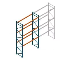Beginsectie deels gebruikte Nedcon PR palletstelling 5000x3500x1100mm hxbxd 3niveaus 3500kg/niv