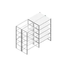 Aanbouwsectie Nedcon SF Legbordstelling 2000x1270x1200mm hxbxd 5 niveaus Metaal Verzinkt 175kg Dubbel