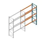 Aanbouwsectie deels gebruikte Nedcon PR palletstelling 5000x3500x1100mm hxbxd 3niveaus 3500kg/niv