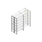 Beginsectie Nedcon SF Legbordstelling 2000x970x800mm hxbxd 6 niveaus Metaal Verzinkt 80kg Dubbel