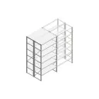 Beginsectie Nedcon SF Legbordstelling 2500x1270x1200mm hxbxd 6 niveaus Metaal Verzinkt 60kg Dubbel