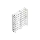 Beginsectie Nedcon SF Legbordstelling 3000x1270x600mm hxbxd 8 niveaus Metaal Verzinkt 70kg Dubbel