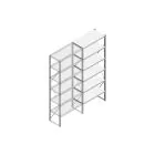 Aanbouwsectie Nedcon SF Legbordstelling 2500x970x500mm hxbxd 6 niveaus Metaal Verzinkt 80kg Enkel