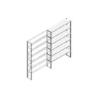 Aanbouwsectie Nedcon SF Legbordstelling 2000x1270x300mm hxbxd 6 niveaus Metaal Verzinkt 70kg Enkel
