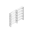 Aanbouwsectie Nedcon SF Legbordstelling 2200x1270x300mm hxbxd 5 niveaus Metaal Verzinkt 175kg Enkel