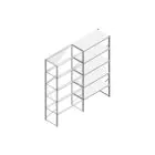 Aanbouwsectie Nedcon SF Legbordstelling 2500x1270x600mm hxbxd 5 niveaus Metaal Verzinkt 60kg Enkel