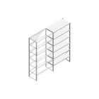 Aanbouwsectie Nedcon SF Legbordstelling 2500x1270x600mm hxbxd 6 niveaus Metaal Verzinkt 175kg Enkel