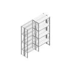 Aanbouwsectie Nedcon SF Legbordstelling 2200x970x600mm hxbxd 4 niveaus Metaal Verzinkt 200kg Dubbel