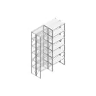 Aanbouwsectie Nedcon SF Legbordstelling 3000x970x800mm hxbxd 6 niveaus Metaal Verzinkt 200kg Dubbel