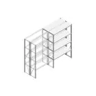 Aanbouwsectie Nedcon SF Legbordstelling 2000x1270x800mm hxbxd 4 niveaus Metaal Verzinkt 175kg Dubbel