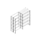 Aanbouwsectie Nedcon SF Legbordstelling 2200x1270x800mm hxbxd 5 niveaus Metaal Verzinkt 65kg Dubbel