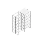 Aanbouwsectie Nedcon SF Legbordstelling 3000x1270x1200mm hxbxd 6 niveaus Metaal Verzinkt 60kg Dubbel