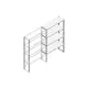 Aanbouwsectie Nedcon SF Legbordstelling 2000x1270x400mm hxbxd 4 niveaus Metaal Verzinkt 65kg Enkel