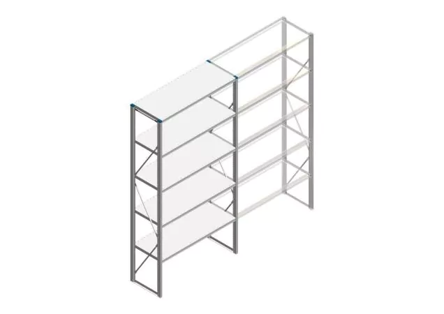 Beginsectie Nedcon SF Legbordstelling 2500x1270x500mm hxbxd 5 niveaus Metaal Verzinkt 60kg Enkel