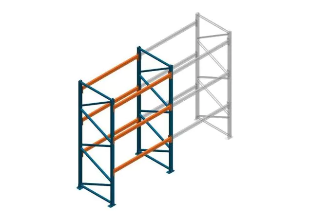 Beginsectie Nedcon Palletstelling 3000x1825x1100mm hxbxd CC09040/1006820 3niveaus 2750kg/niv
