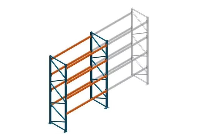 Beginsectie Nedcon Palletstelling 4000x2700x1100mm hxbxd CC09040/1006820 4niveaus 2000kg/niv