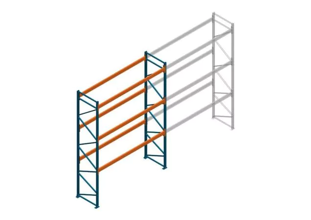 Beginsectie Nedcon Palletstelling 4500x3600x1100mm hxbxd CC13050/1006820 3niveaus 2650kg/niv