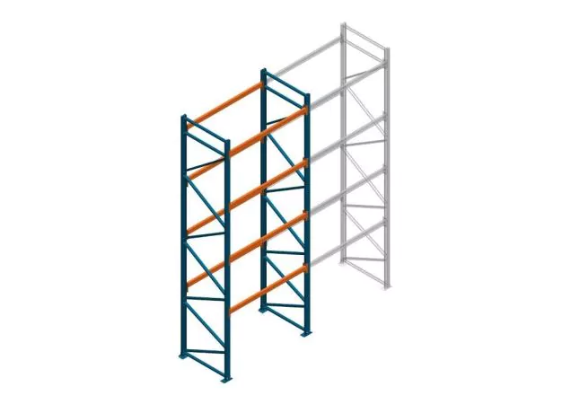 Beginsectie Nedcon Palletstelling 5000x1825x1100mm hxbxd CC09040/1006820 4niveaus 2750kg/niv