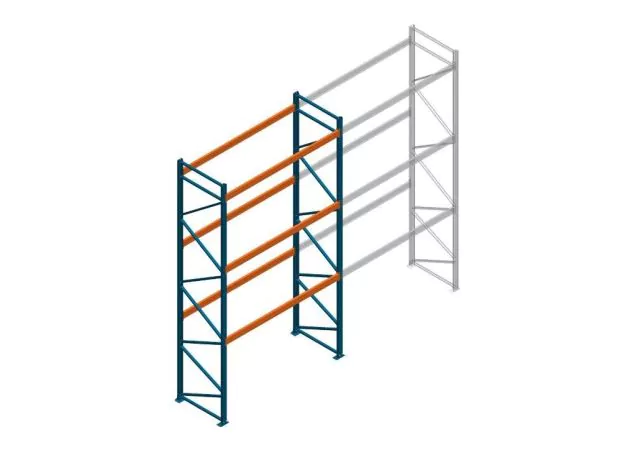 Beginsectie Nedcon Palletstelling 5000x2700x1100mm hxbxd CC13040/1007825 3niveaus 3150kg/niv