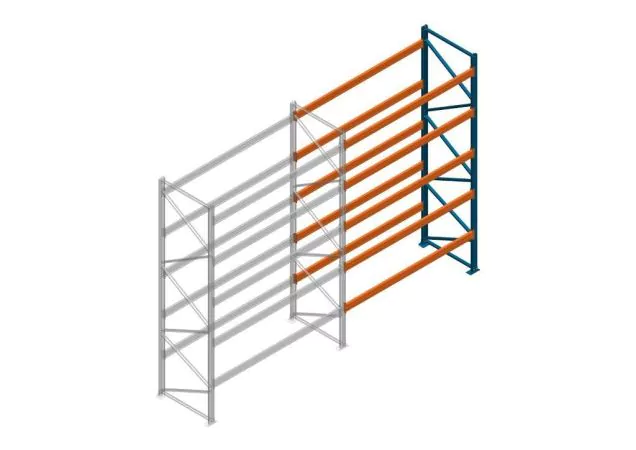 Aanbouwsectie Nedcon Palletstelling 4000x2700x1100mm hxbxd CC13040/1007825 5niveaus 3150kg/niv